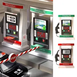 Petrol Station Toys Simulation Gas Station Taxi Car Model With Sounds Children Educational Gasoline Petrol Model Toys For Kids