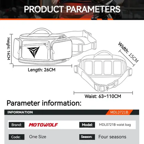 8 best sales मोटोवुल्फ़ बैग - №6