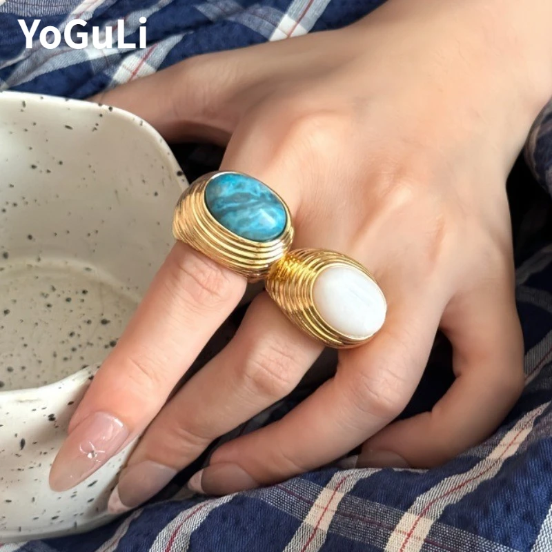 

Fashion Jewelry Vintage Temperament Geometric Round Open Rings For Women 2025 Simply Design Popular Accessories Wholesale