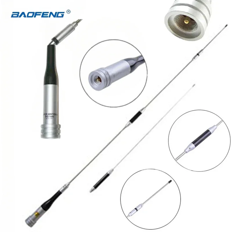 DIAMOND SG7900 UHF/VHF dwuzakresowa antena mobilna 144/430 MHz stal nierdzewna SG-7900 5.0/7.6dBi zysk samochodowa antena do radia mobilnego 150W
