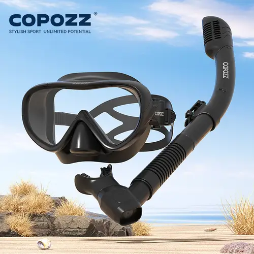 COPOZZ New Professional Snorkel Diving Mask Snorkels Goggles Glasses Diving Goggles Swimming Tube Set Snorkel Mask Adult Unisex - Image 8