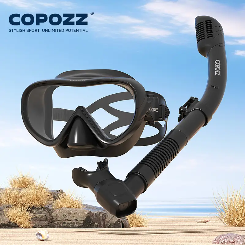 COPOZZ New Professional Snorkel Diving Mask Snorkels Goggles Glasses Diving Goggles Swimming Tube Set Snorkel Mask Adult Unisex - Image 8