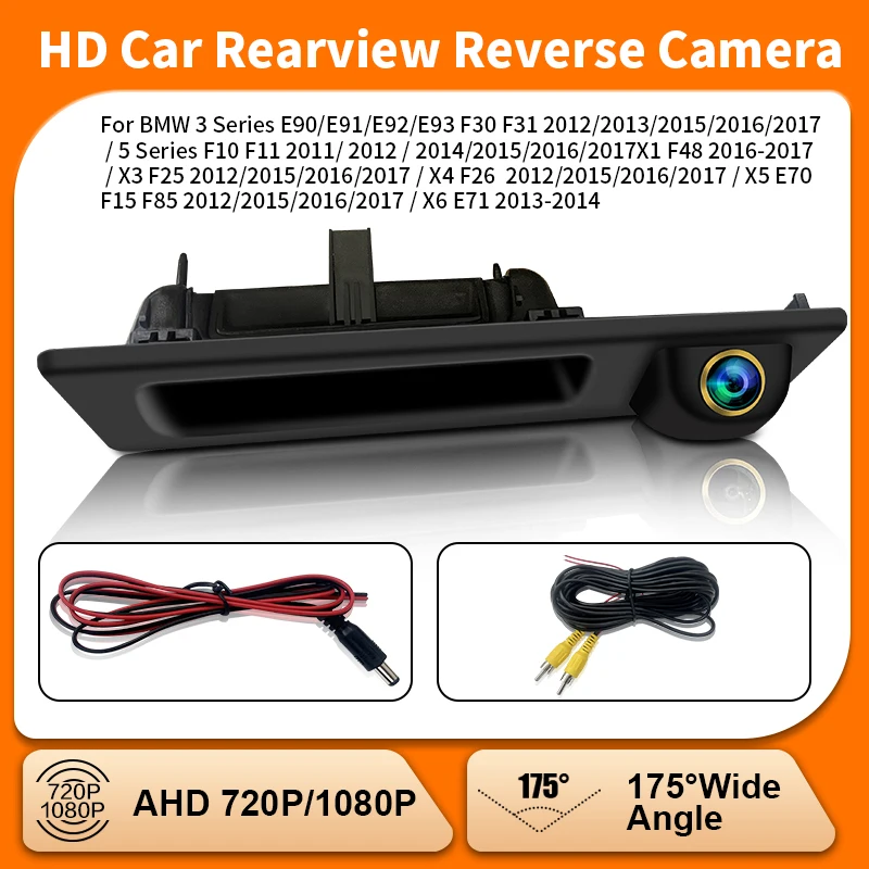 

HD 1080P Водонепроницаемая автомобильная резервная камера заднего вида для BMW 3 5 серии E90 E91 E92 F10 F11 X1 X3 X4 X5 X6 F48 F25 F26 E70