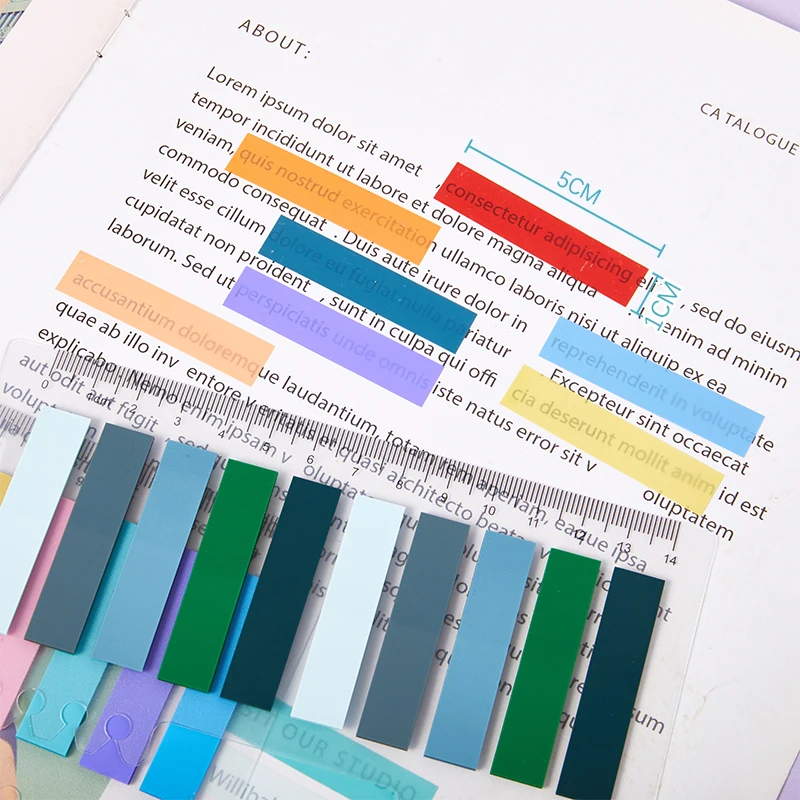 10/20 Stuks Transparante Index Notities Papier Kantoor Schoolbenodigdheden Kleine Rectangu Fluorescerende Sticker Strip Plakkerig