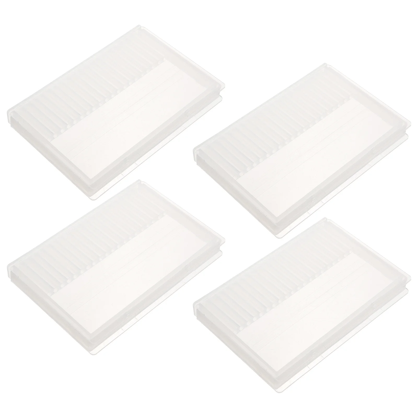 กล่องเก็บหัวเจียร 4 ชิ้น กล่องจัดระเบียบหัวเจียรเล็บแบบมืออาชีพ กล่องใส่หัวขัดขนาดกะทัดรัด สำหรับฝึกทำเล็บ