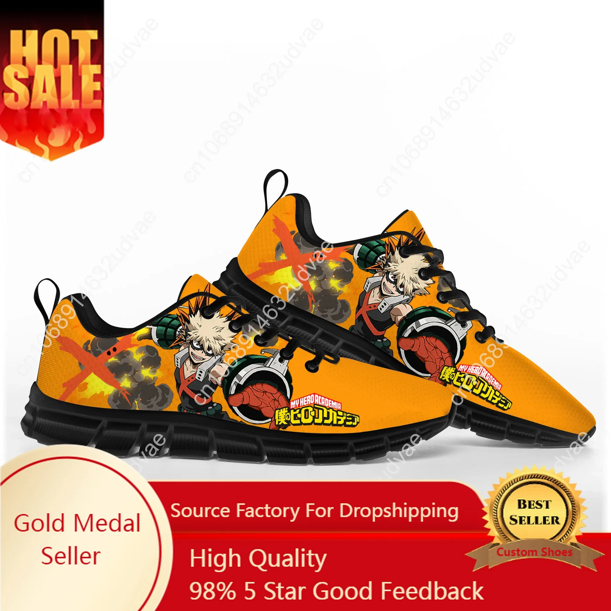 

Bakugou Katsuki My Hero Academia Sports Shoes Mens Womens Teenager Kids Children Sneakers Casual Custom High Quality Couple Shoe