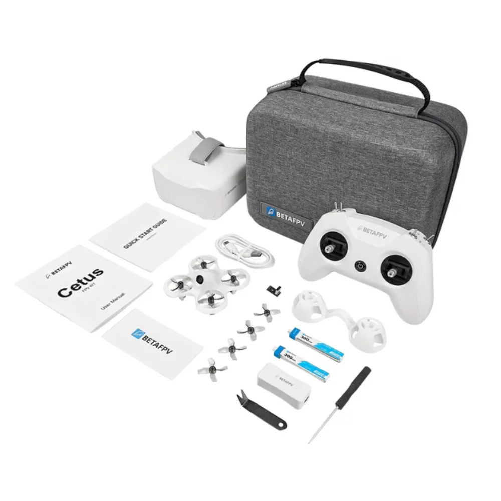 BETAFPV Cetus FPV Kit for Beginners Ready-to-Fly Drone Set with Brushed Quadcopter, LiteRadio2 SE Transmitter & VR02 FPV Goggles