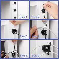 A92P 15 Pieces Magnetic Cable Clips Zip Tie Mount Base Magnetic Wire Holder Multipurpose Cable Ties Management Base