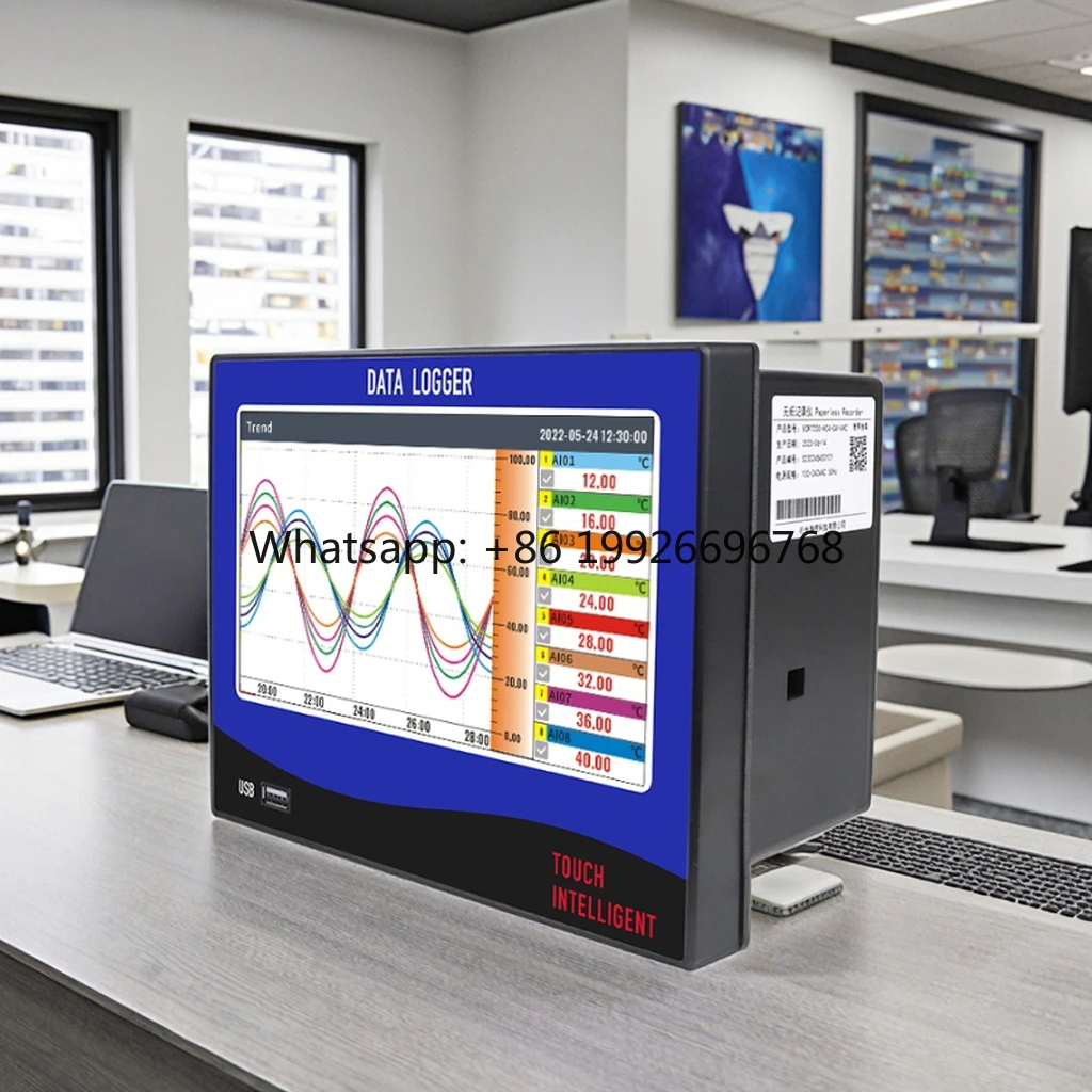 

Pressure Voltage Current Real Time Data Recorder 1-32 Channels PT100 K B 4-20mA 0-5V Pressure Analog Chart Recorder Datalogger