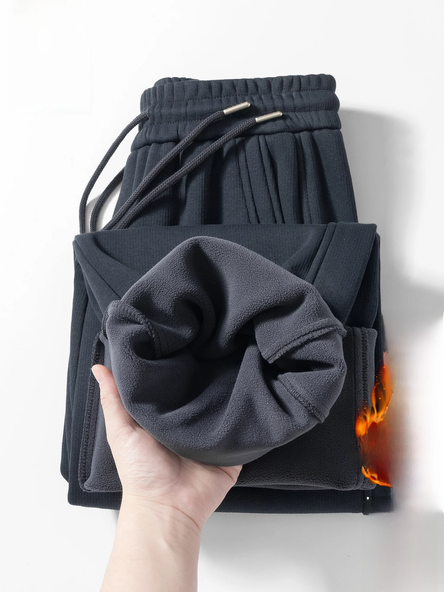 

Зимние утепленные мужские спортивные брюки PaulFrank с флисовой подкладкой, свободные повседневные брюки с широкими штанинами, удобные прямые брюки