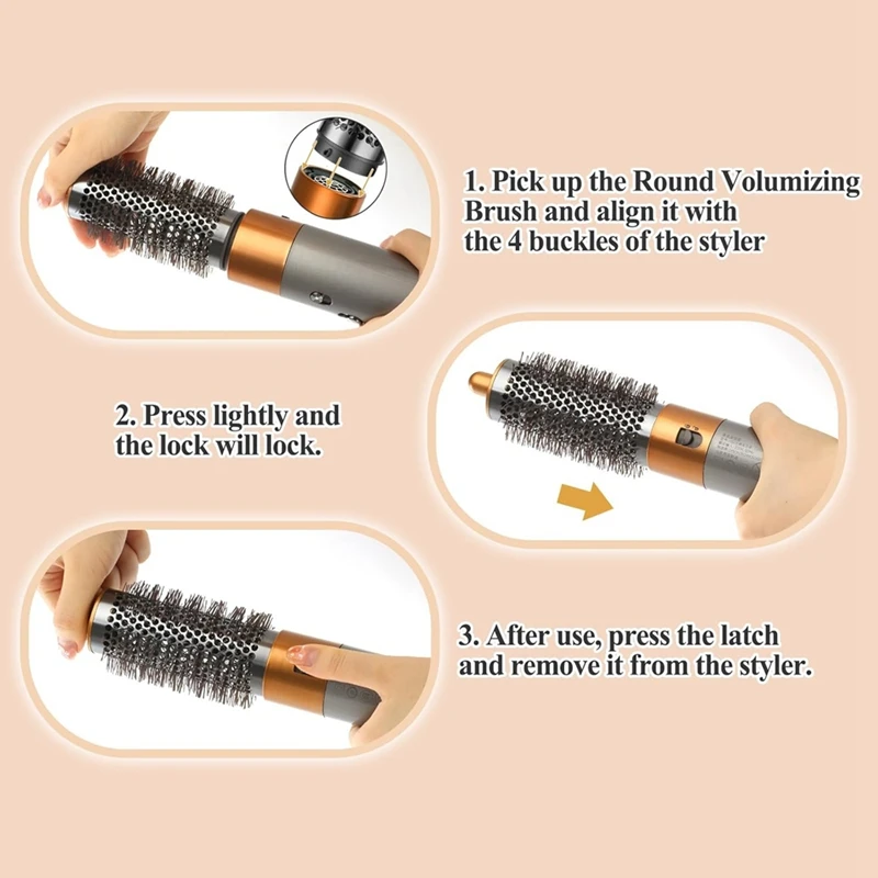 For Dyson Airwrap HS01 And HS05 Diffuser Large Round Volumizing Brush Cleaning Brush Set  Curling Iron Styling Tools B