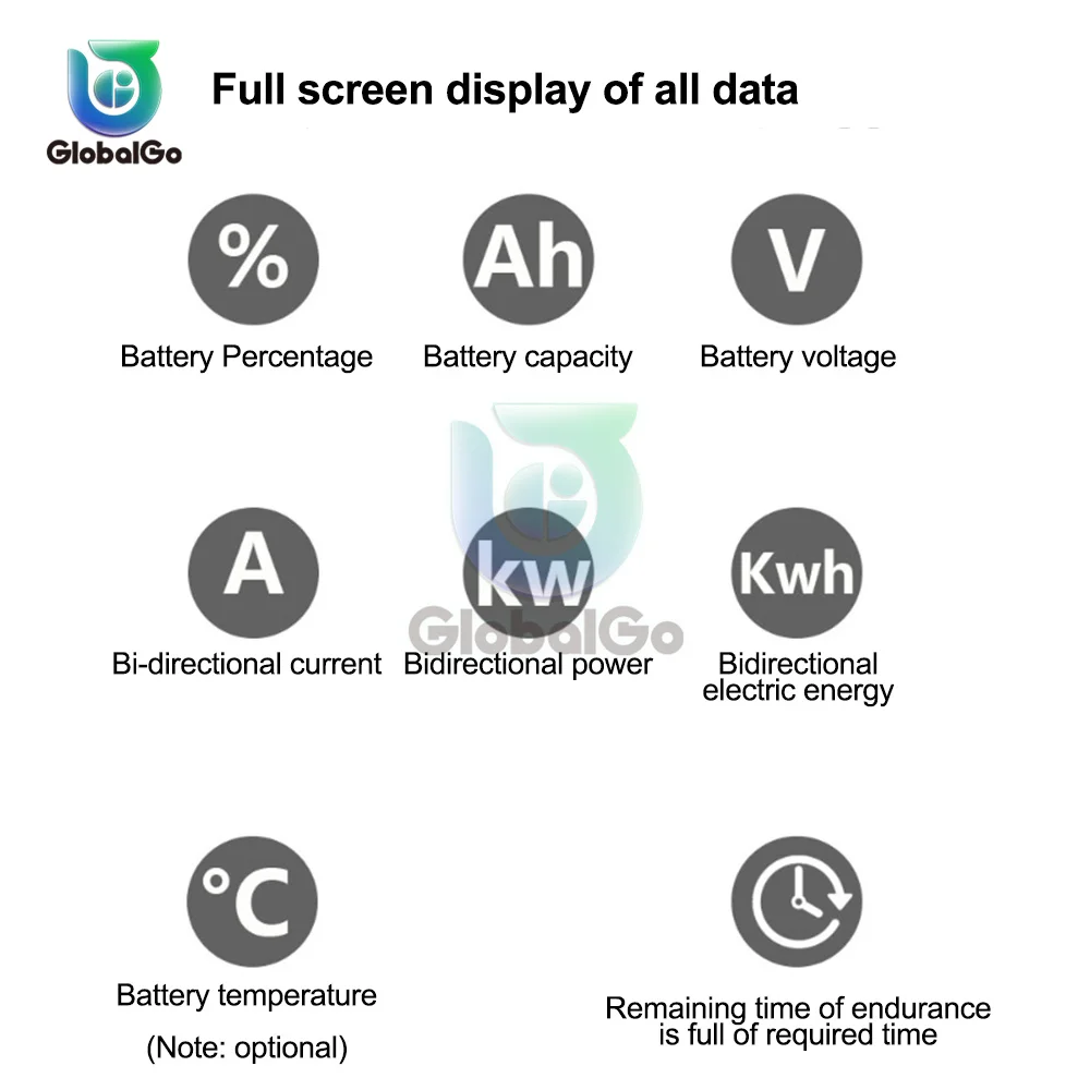 DC0-300V 50A 100A 200A 400A STN LCD Hall Coulomb Meter Voltmeter Ammeter Voltage Current Battery Capacity Monitor Bluetooth APP