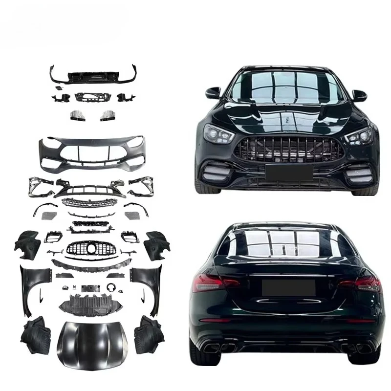 

Genuine Body Kits for 2017-2020 E Class W213 Upgrade E63S Wide Body Grille Fender Hood Rear Diffuser With Tips