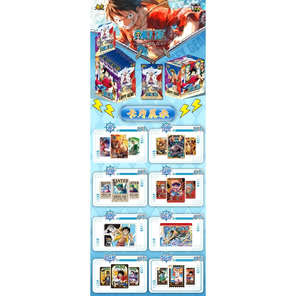 One Piece Collection Cards for Boys Girls Sea Travel Adventure Anime Luffy Chopper Cute Q-version Character QR Card Festive Gift