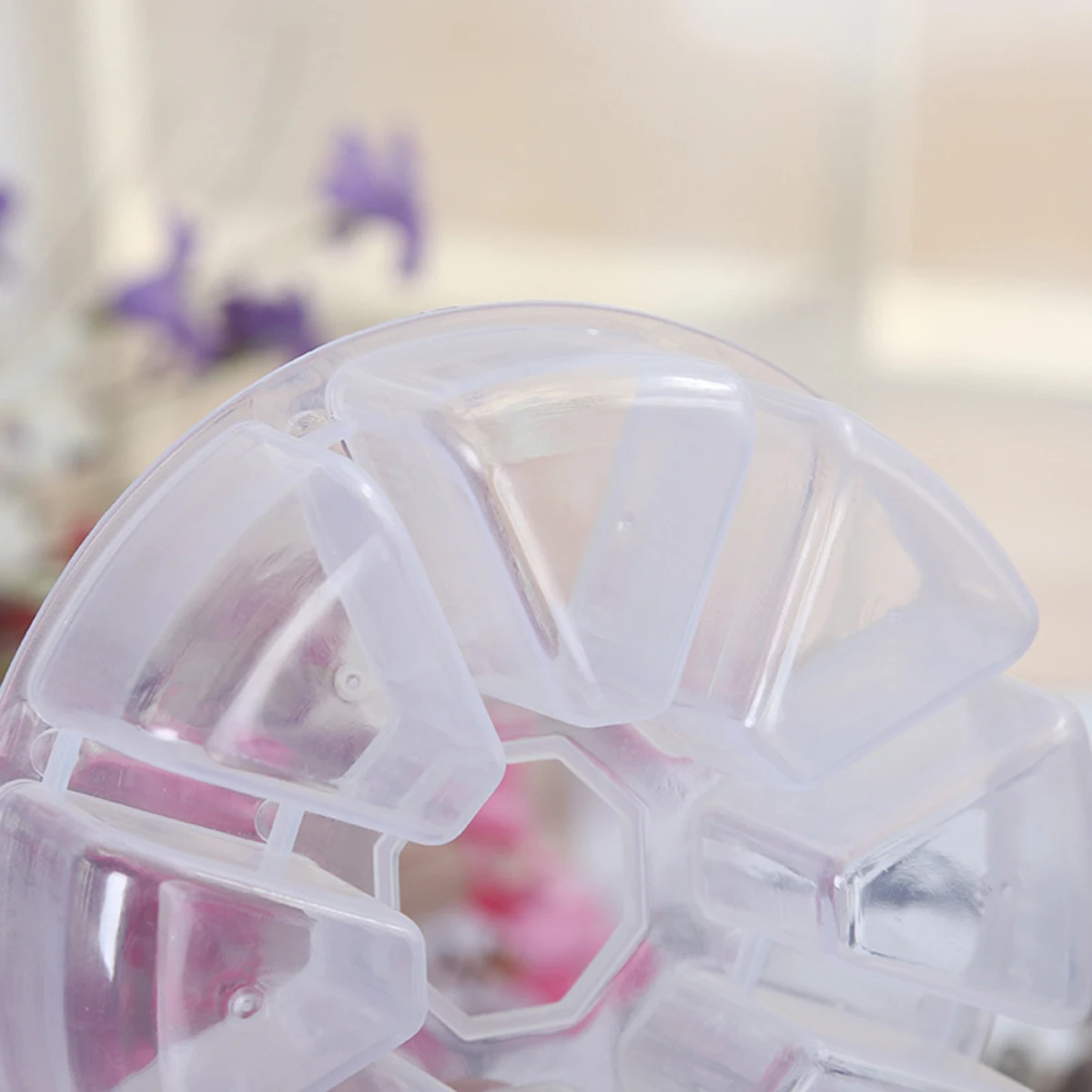 

5 Pcs Portable 8 Cavity Storage Box Makeup Jewelry Organizer Transparent Storage Display Boxes Case