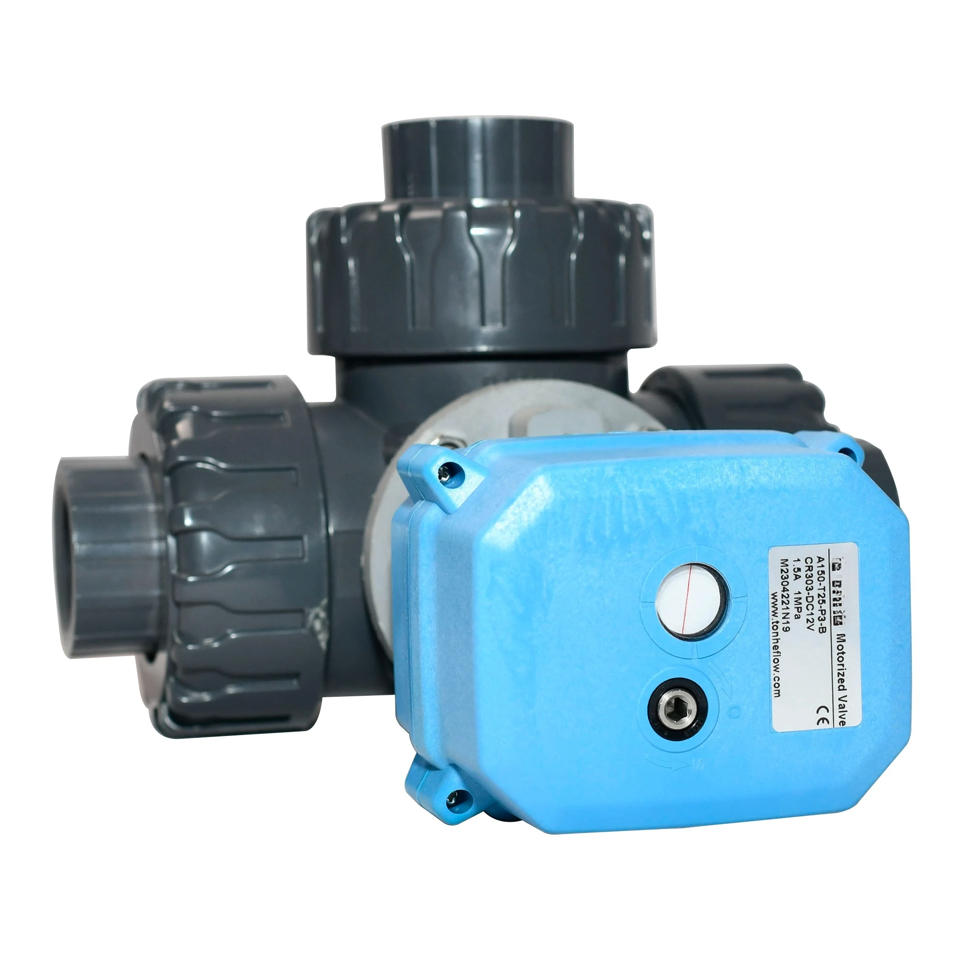 2 Way 3 Way Electric Upvc Ball Valve 12VDC PVC Duplex Ball Valve Electric Ball Valve Flow Control Device