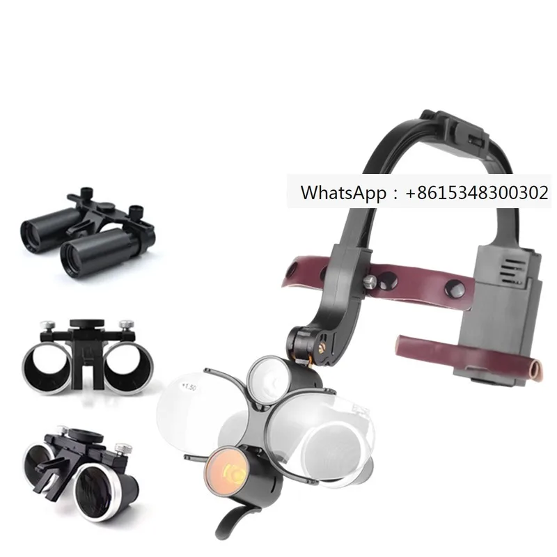 dentistry The latest 4.0x 5.0x 6.0x binocular magnifying glass with 5W headlights