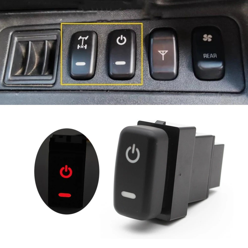 Car Power on Off Switch Button with Connection Wire For Mitsubishi Outlander Pajero V73 V93 V97 Lancer EX