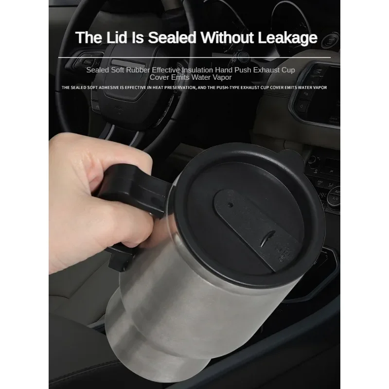 12V 500ML Car Heating Cup USB Heating Bottle Drink Kettle Bottle Mug Lighter Heated Cable Cup Travel Water Electric Mug