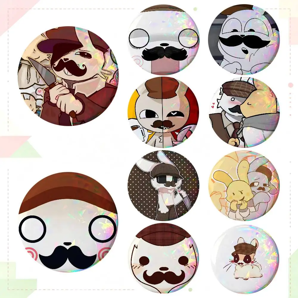 Game Animal Hospital Barney Round Badge Lapel Pin Backpack Clothing Jewelry Accessories Gift Brooch