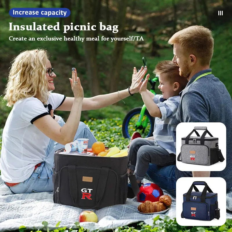 For Nissan Oxford Insulated Picnic Bag Travel Food Thermal Insulation Box GTR NISMO JDM R32 R33 R34 Teana Skyline Kawasaki