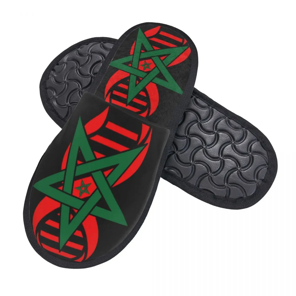 Moroccan Flag Its In My DNA Morocco Guest Slippers for Spa Women Custom Print House Slipper