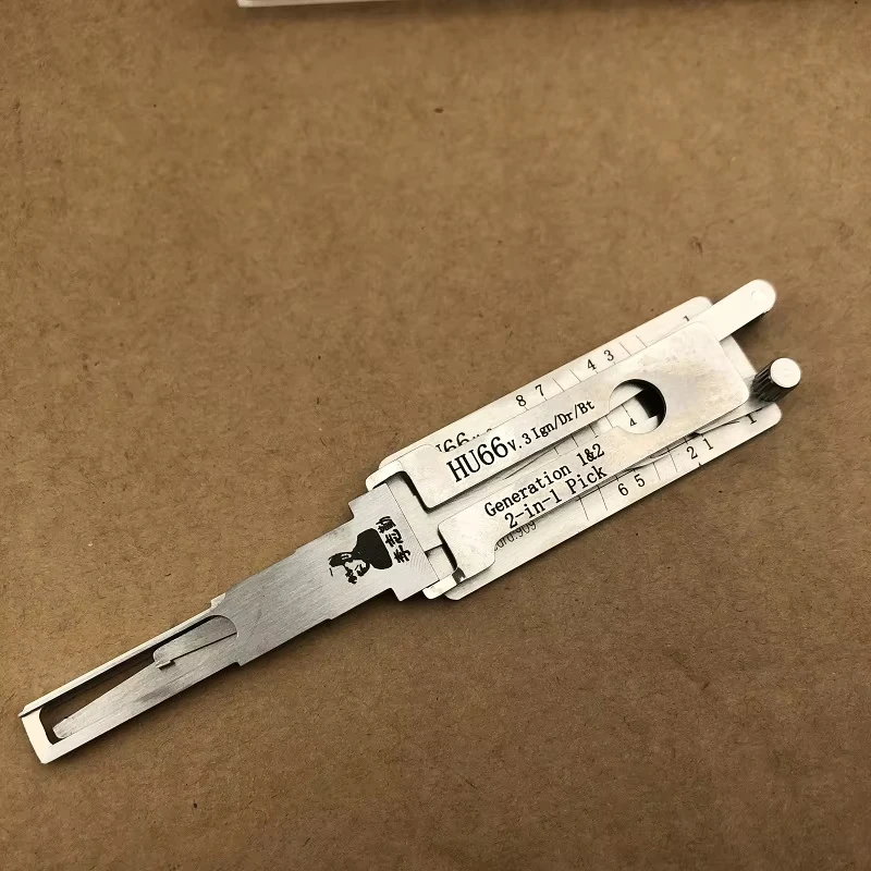 Lishi 2-in-1 HU66 V.3 Decoder Autotür-Öffnungswerkzeug für VW Audi Porsche Schlüsseldienste Professionelles Kfz-Einstiegswerkzeug – Detail 2