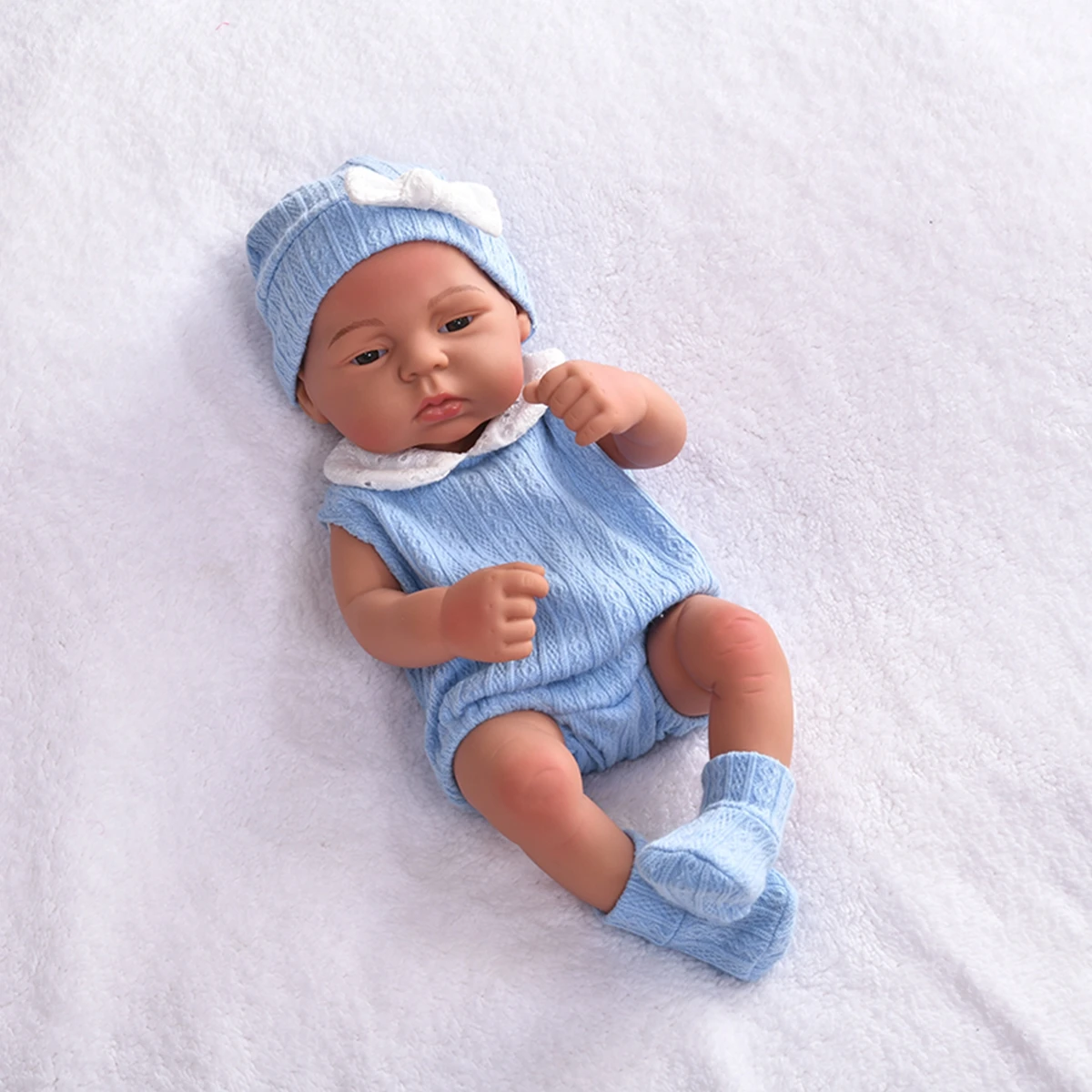 16inch 40cm Reborn Dolls Toys Girl Soft Silicone Vinyl Bebe Reborn Doll Kit Lifelike Reborn Dolls Children Christmas Gifts Kit