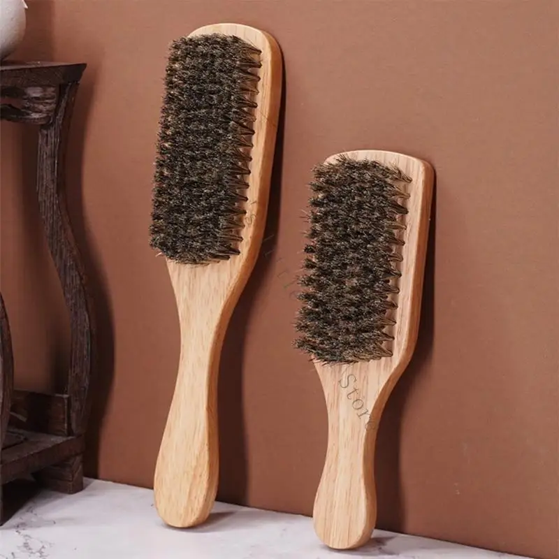 فرشاة شعر لتنعيم ذيل الحصان، فرشاة تحكم في حدود تصفيف شعيرات الخنزير الناعمة لشعر أملس، فرشاة شعر مثيرة لـ B2EB #4