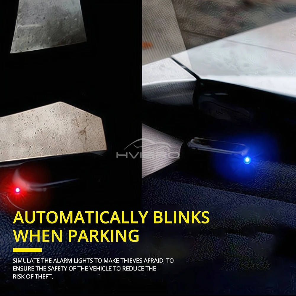 Car Solar Powered Security Dummy Truck Alarm Wireless Warning Anti-Theft Caution Lamp Car LED Flashing Imitation Decorative Bulb