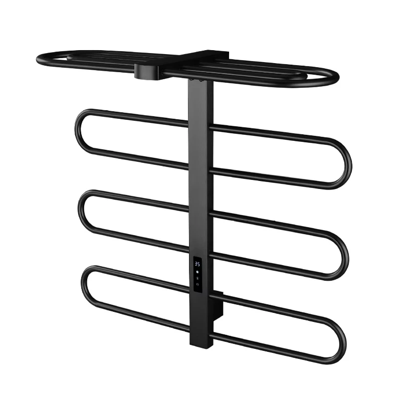 Smart Light Luxury Hidden Electric Towel Rack Toilet Gun Grey Stainless Steel Electroplated Bathroom Towel Bar