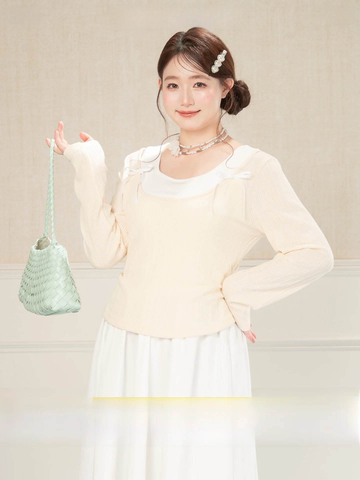

Heynew plus Size Knitted Butter Cheese Cover up Top Women's Soft Style Yellow Spring Slimming Waist Cinched T-Shirt