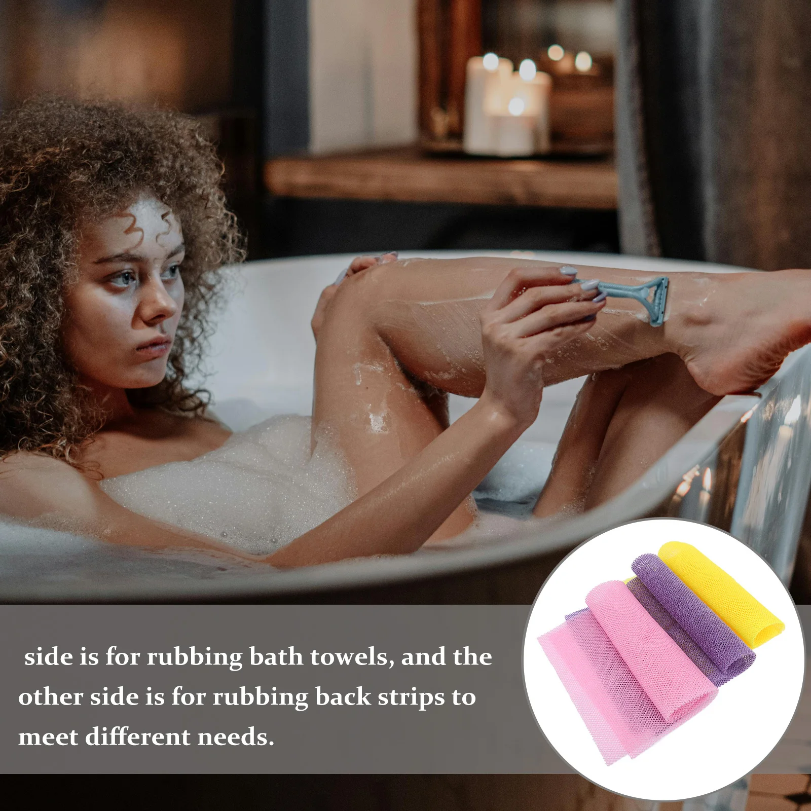 

3pcs Back Scrubber Towel Skin-Friendly Exfoliating Cloth For Body Shower Bath Supplies Long Wash Tool Exfoliating Shower Towels