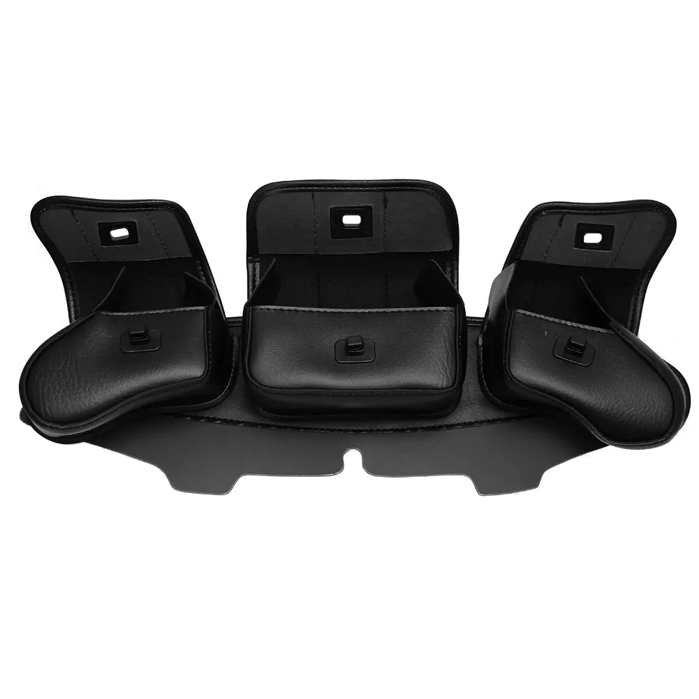 

Motorcycle Windshield Bags 3 Pouches Pocket Batwing Fairing Pouches For Harley Touring Street Glide Electra Glide FLHX 1996-2013