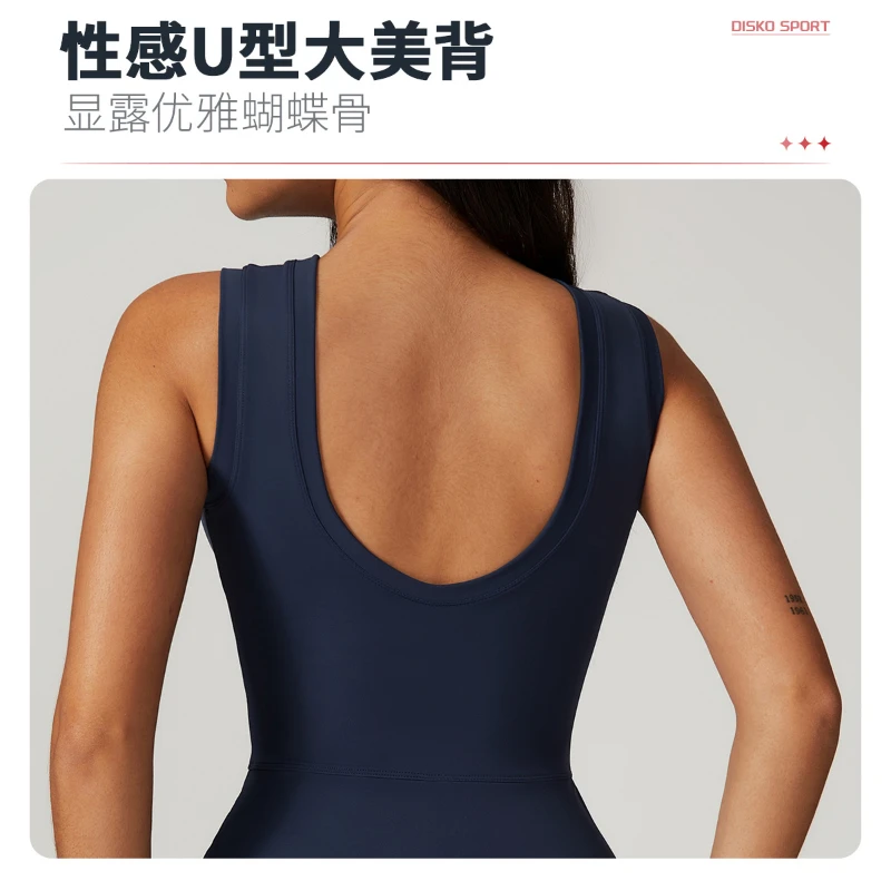 Tennis Golf Dress Slim Backless Casual Workout Sportwear with Bult-in Shorts and Pockets Sleeveless Yoga Mini Dresses for Women