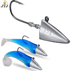 WODJYJ Triangle Head Hooks 7g 10g 15g 21g 28g 35g Ship type fishing hook soft worm jig Lure Hook Jig Head Fishing Tackle Hooks