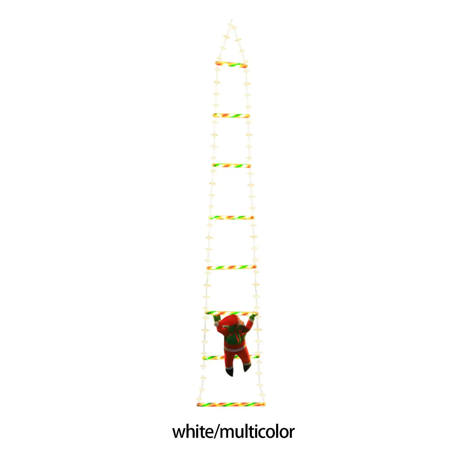 Climbing Santa Claus on Rope Ladder Festive Atmosphere Light for Farmhouse