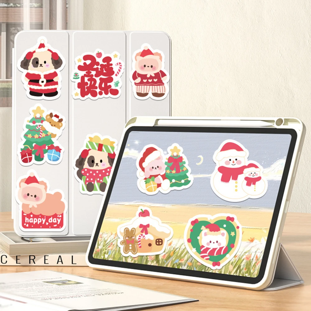 10/30/50/100pcs Kawaii Del Fumetto Di Natale Animale Adesivi Divertenti Graffiti Decalcomanie FAI DA TE Bagagli Notebook Laptop Carino adesivo per il Regalo