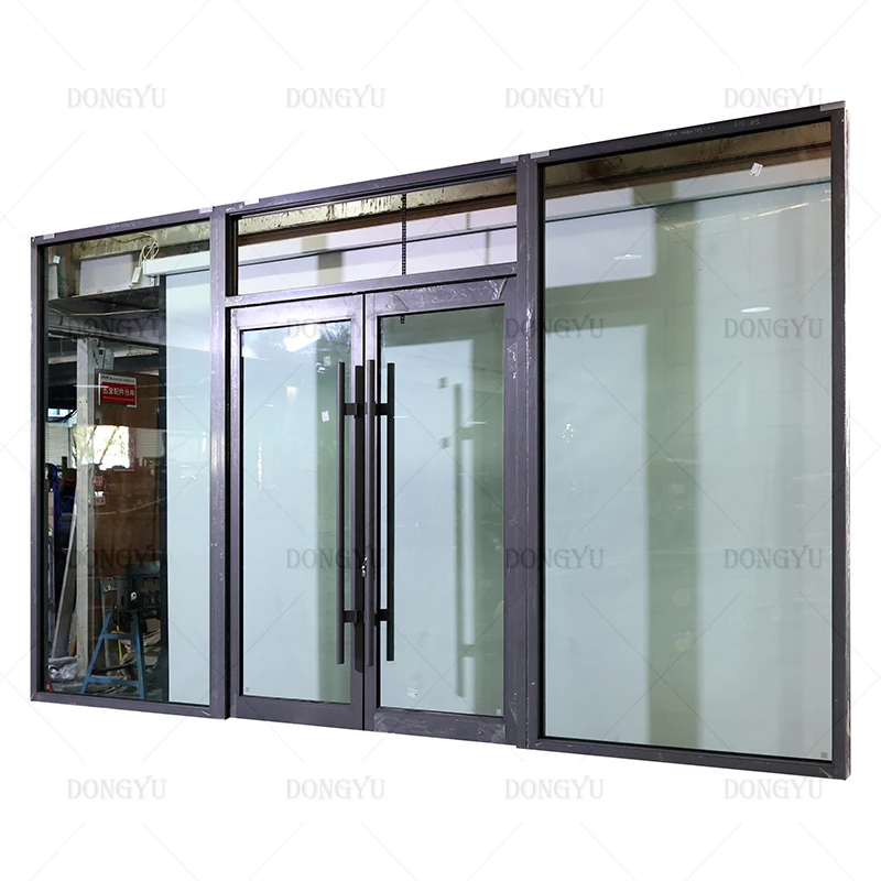 Simple Style Sliding Door Double Glazed Glass Window Exterior Patio Door Anti-Hurrican Soundproof Balcony Aluminum Sliding Doors