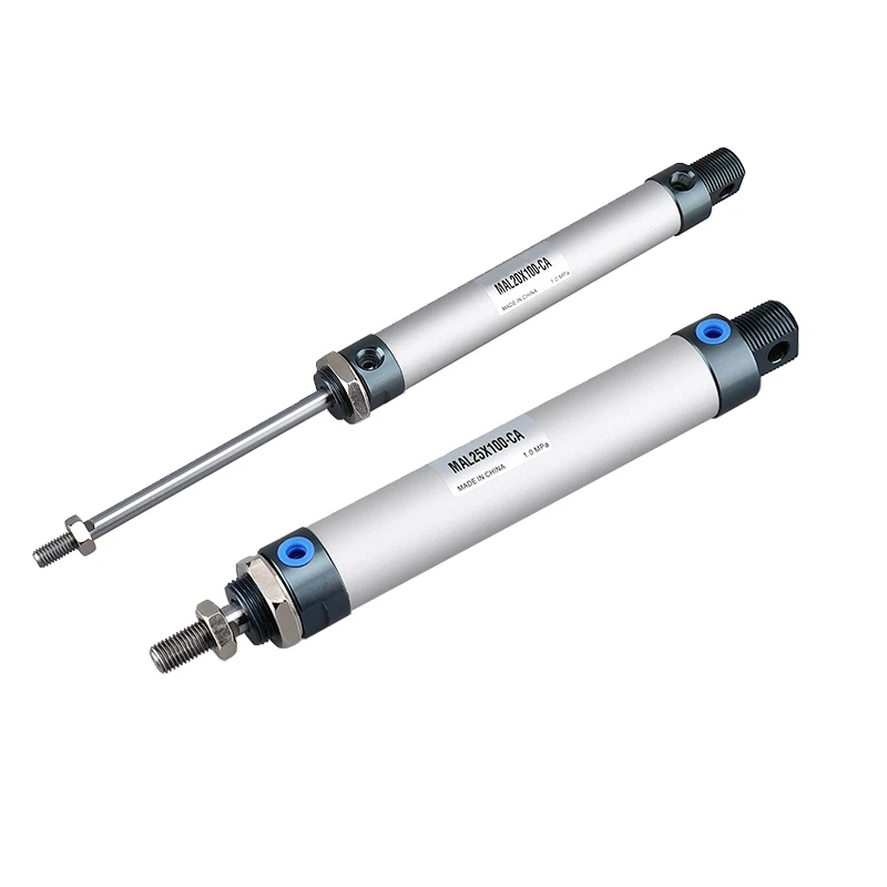 Silinder Pneumatik Udara MAL Diameter 16/20/25/32/40mm Panjang Langkah 25/50/75/100/150/200/400/500mm Silinder Udara Mini Tuas Tunggal