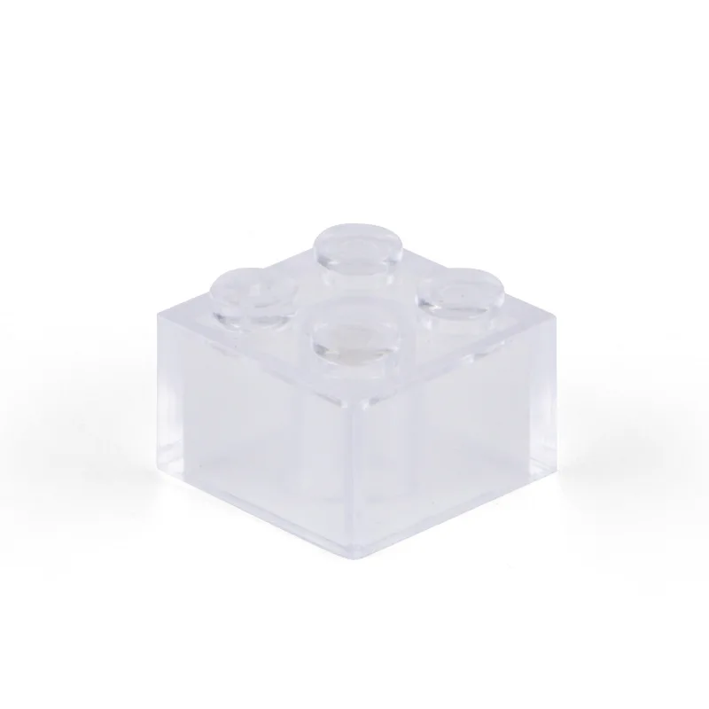 Transparent White Building Blocks Thick Figures Bricks Educational Creative Size Fit Other Brand Plastic DIY Toys Accessorie