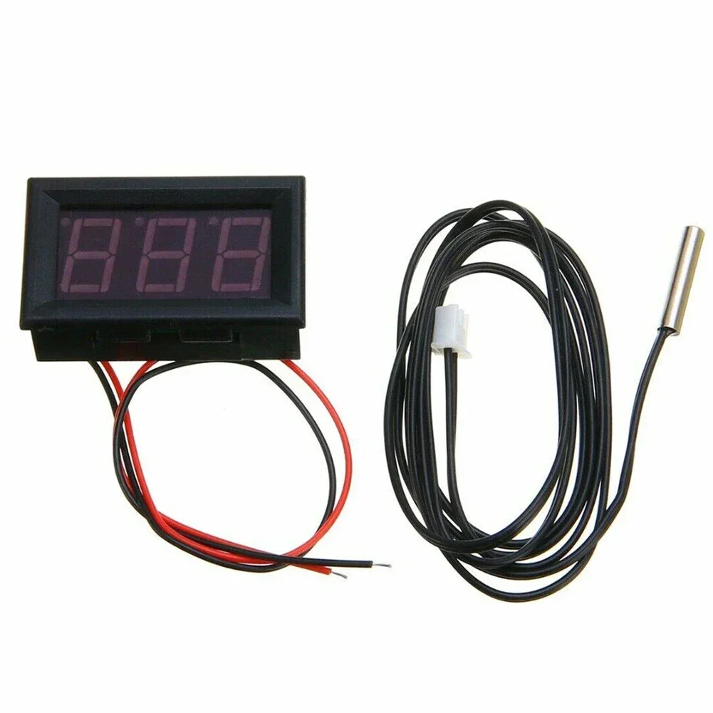 12V LED Digital Probe -50 ~ 110°C Detector Digital Switch Electronic Temperature -50~110℃ 0.5s Rate Digital Thermometer