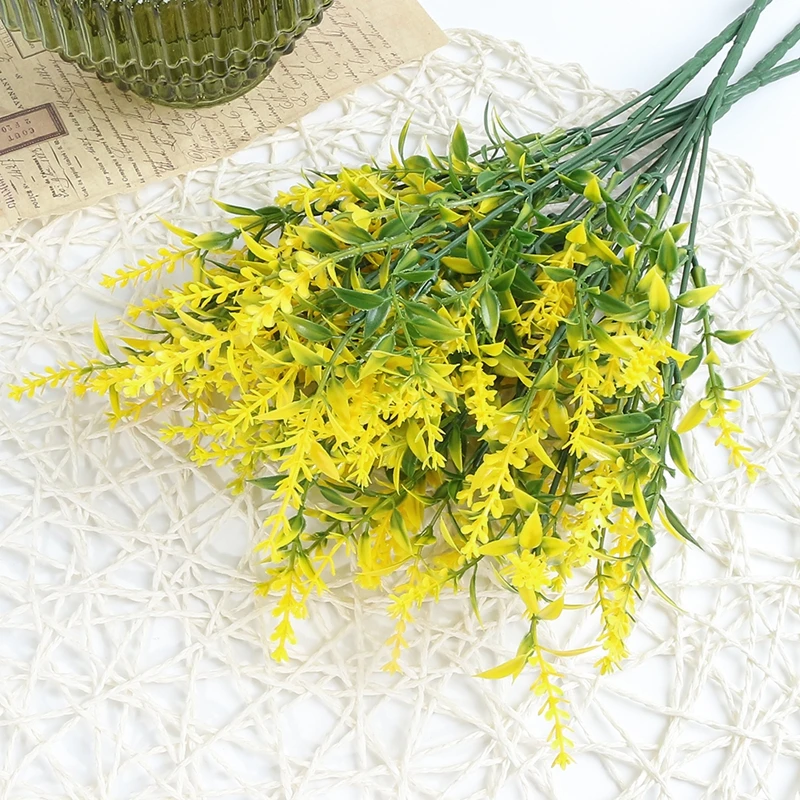 6Pcs Künstliche Lavendel Blumen Bouquet Party Geschenk Hochzeit Dekoration Outdoor Gefälschte Pflanzen Für Home Room Decor DIY Garten Pflanzen – Detail 5