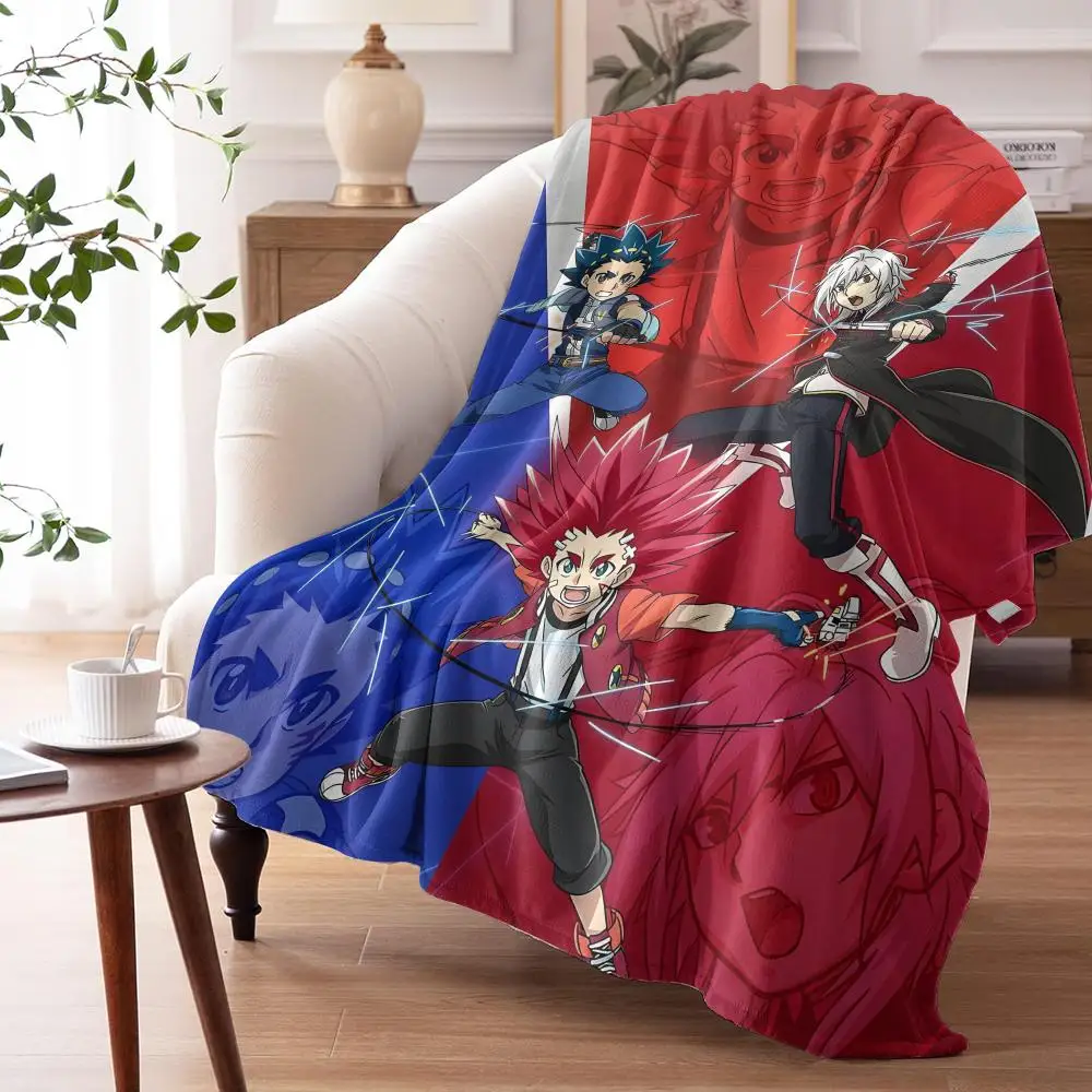 B-Beyblade Burst Turbo Throw Soft Flannel Throw Summer AC Blanket Lightweight Cool Nap Blanket for Sofa Bed Couch Travel