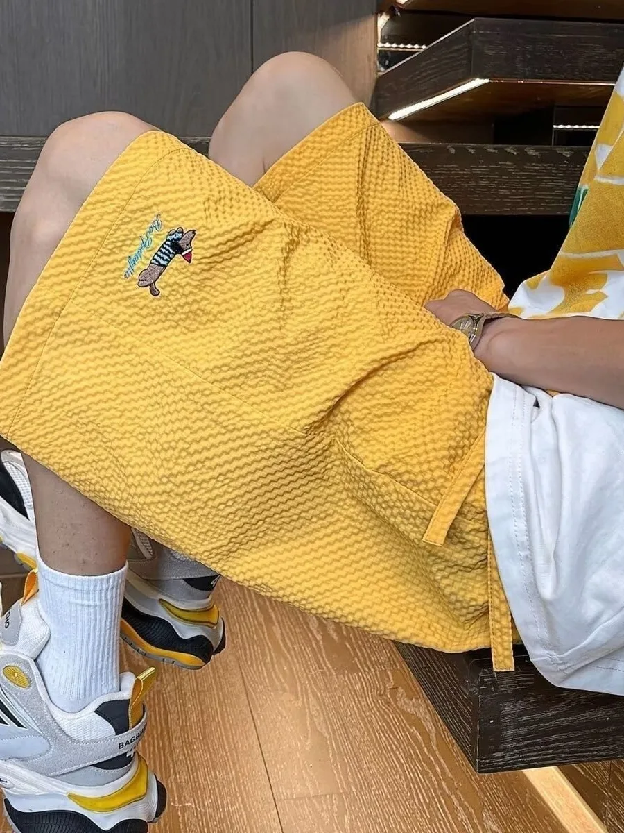 

American Sle Qui Dry Casual orts Men's Summer Thin New Student Sports Straight Loose Five-Quarter Pants