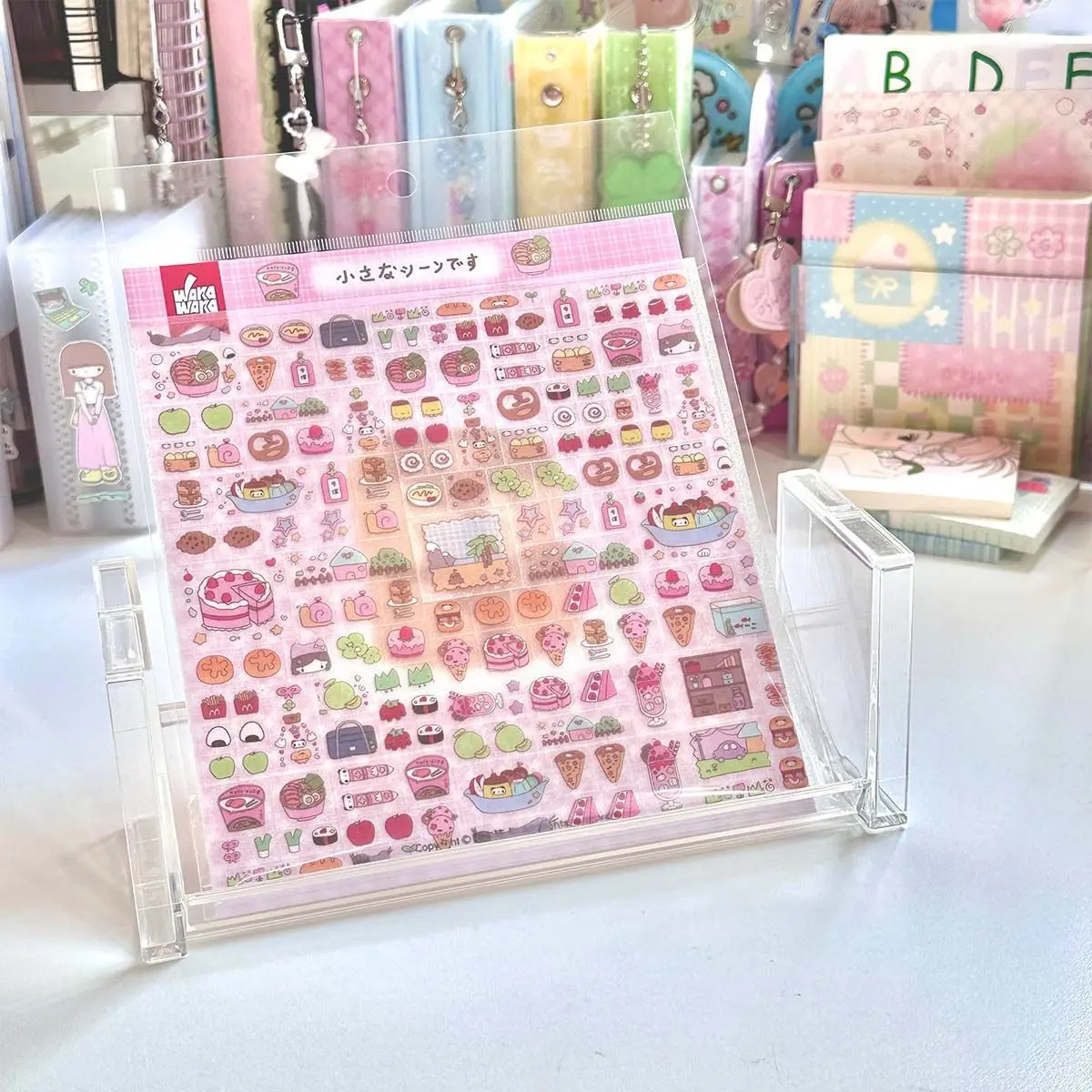 Sticker Square Block Square label stick hand account Goo card Sticker