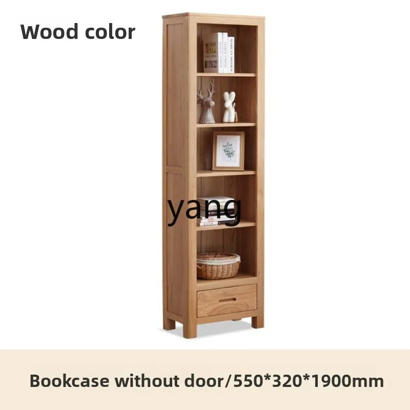 

TGF solid wood bookshelf simple oak cabinet home display cabinet study environmental protection furniture