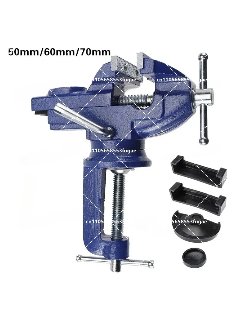 Universal Table Vise Multi-functional Portable 360° Swivel Base Clamp On Vice/Table Vise For Woodworking, Cutting Conduit, Dril