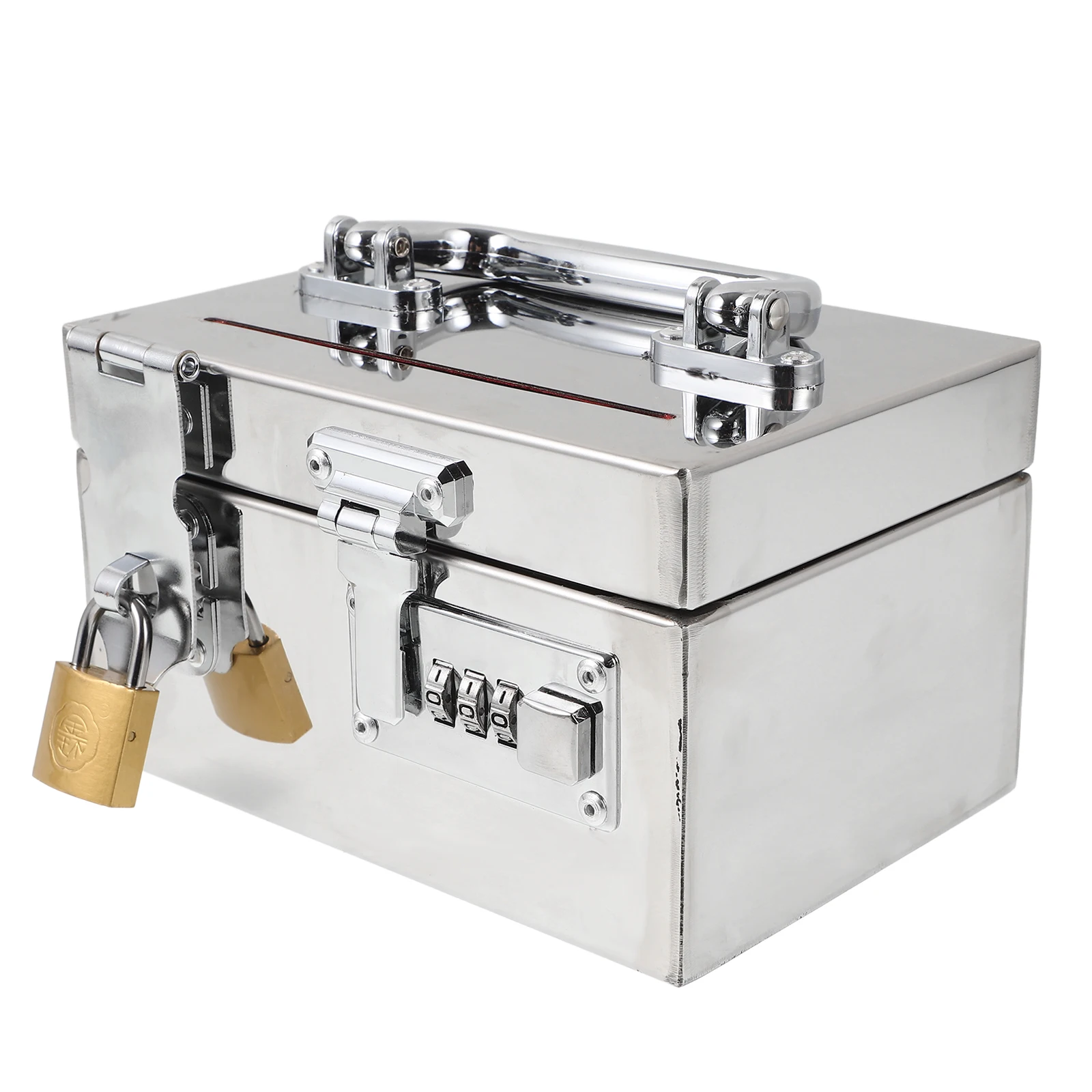 

Portable Unbreakable Password Box Container Stainless Piggy Bank For Adults Steel Adult Savings Storage
