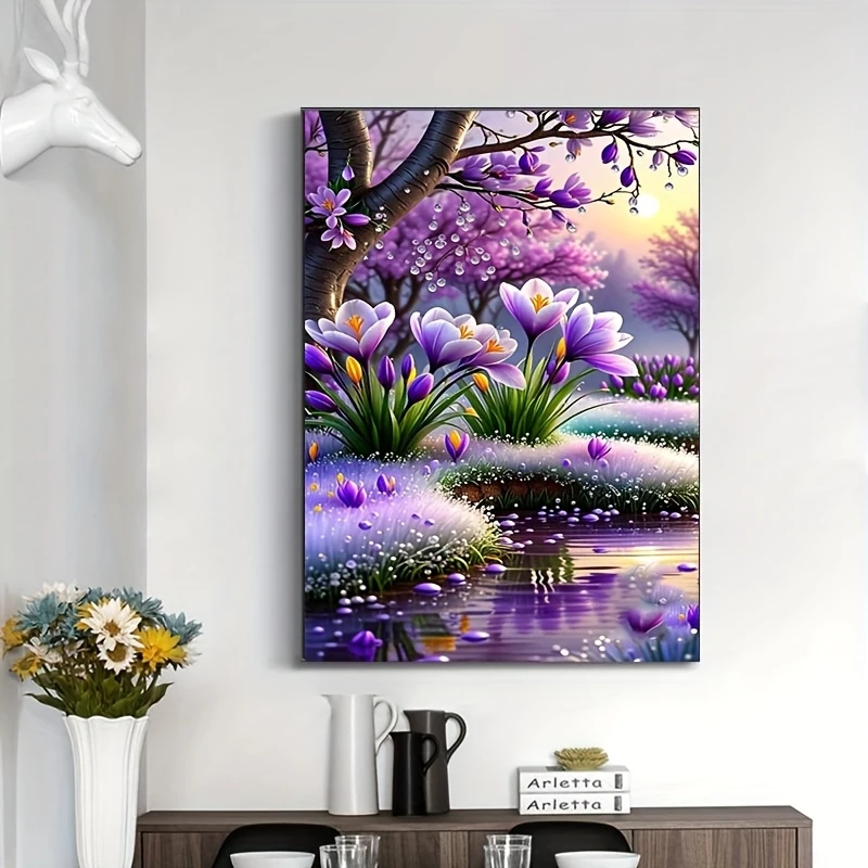 

Пазлы с изображением фиолетовых цветов и пейзажей, 500/1000/1200/2000 элементов, для семейного досуга, игр в игровой комнате, спальне, в подарок, без рамки